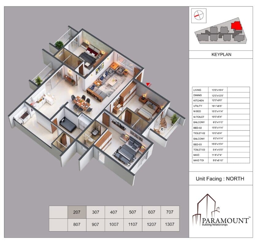 Paramount Boulevard-1 unit plan 7